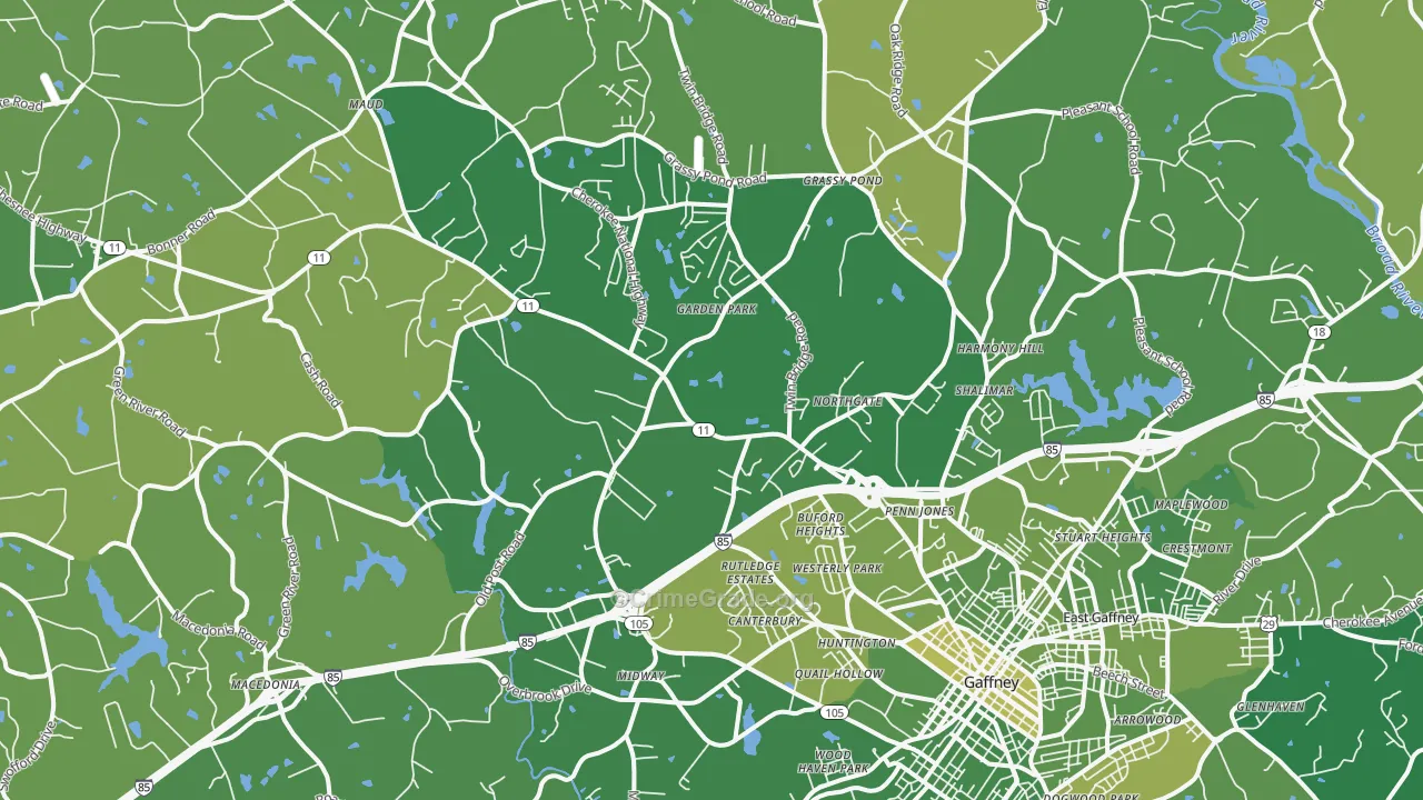 29341, SC Map of Vehicle Theft Rates