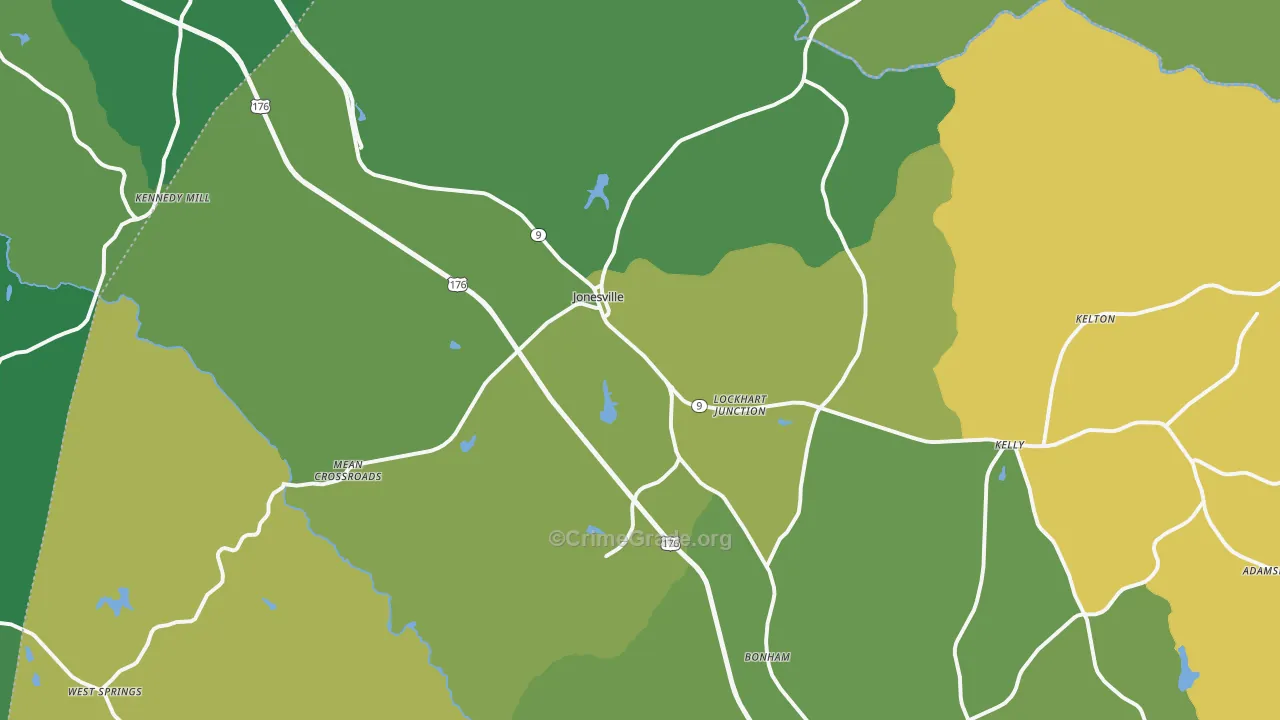 29353, SC Map of Vehicle Theft Rates
