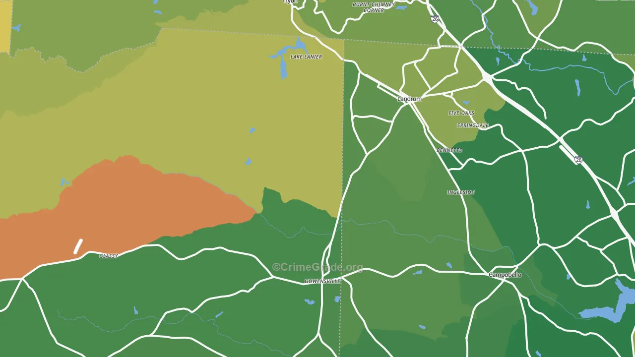 29356, SC Map of Vehicle Theft Rates