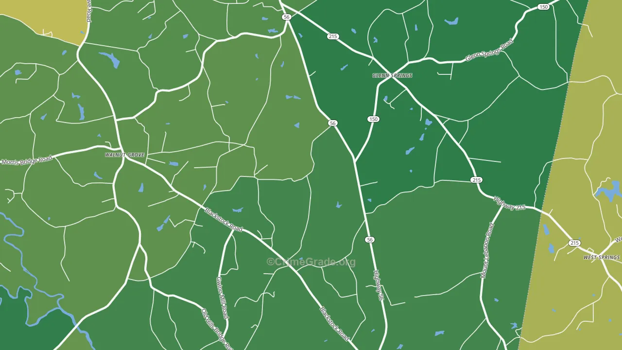 29374, SC Map of Vehicle Theft Rates