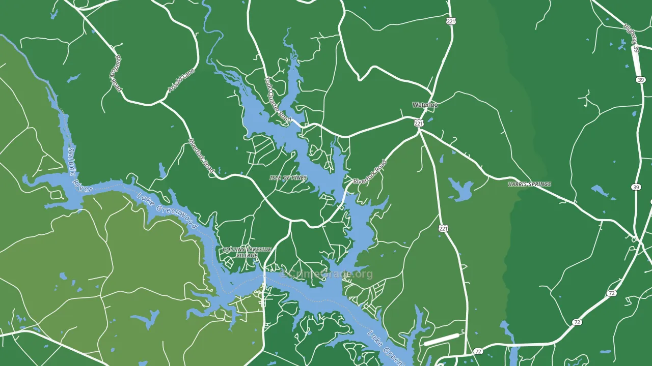 29384, SC Map of Vehicle Theft Rates