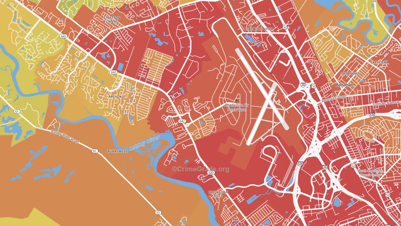 29404, SC Map of Vehicle Theft Rates