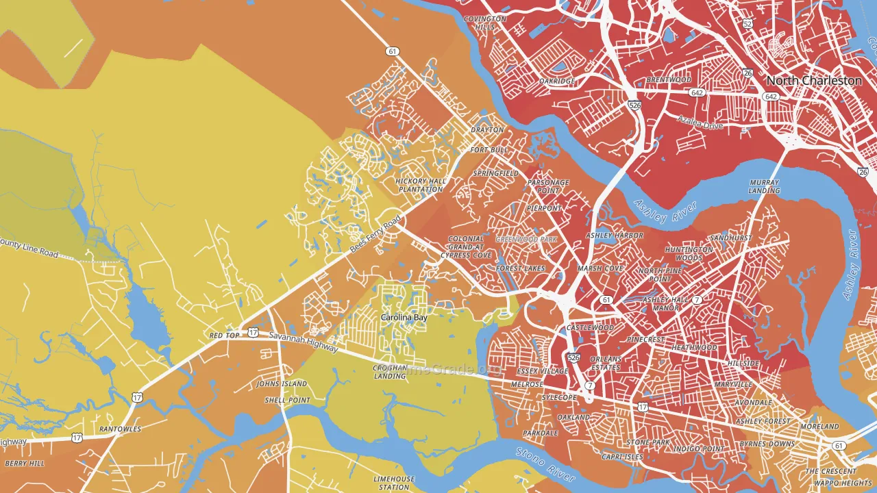 29414, SC Map of Vehicle Theft Rates