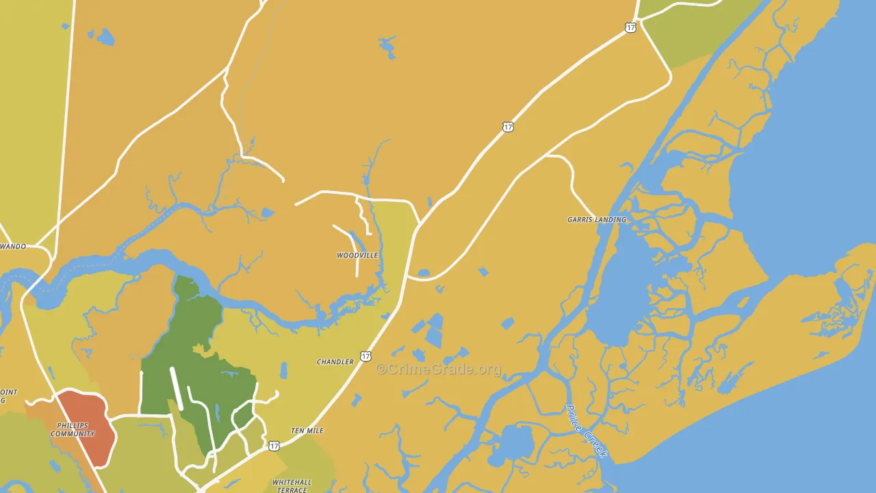 29429, SC Map of Vehicle Theft Rates