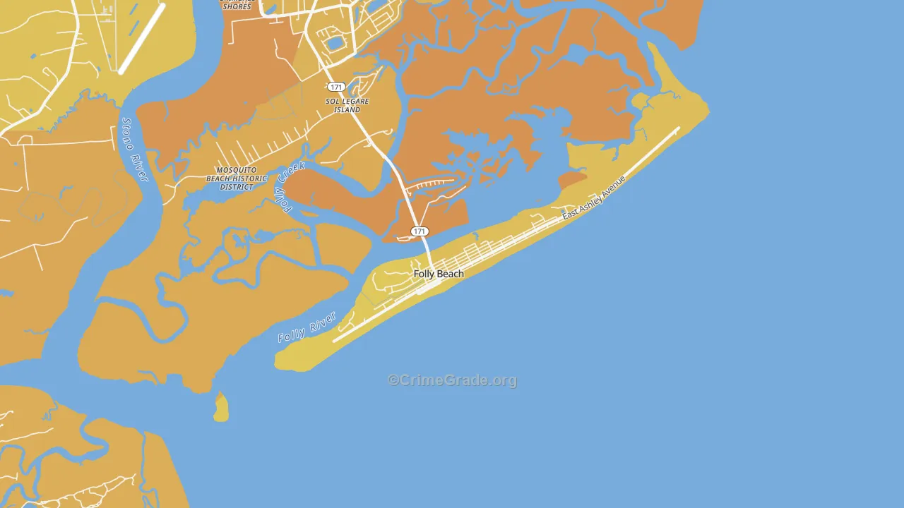 29439, SC Map of Vehicle Theft Rates