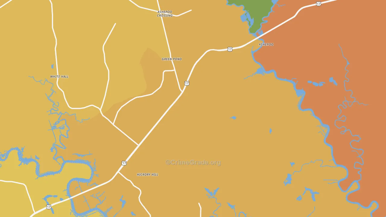 29446, SC Map of Vehicle Theft Rates