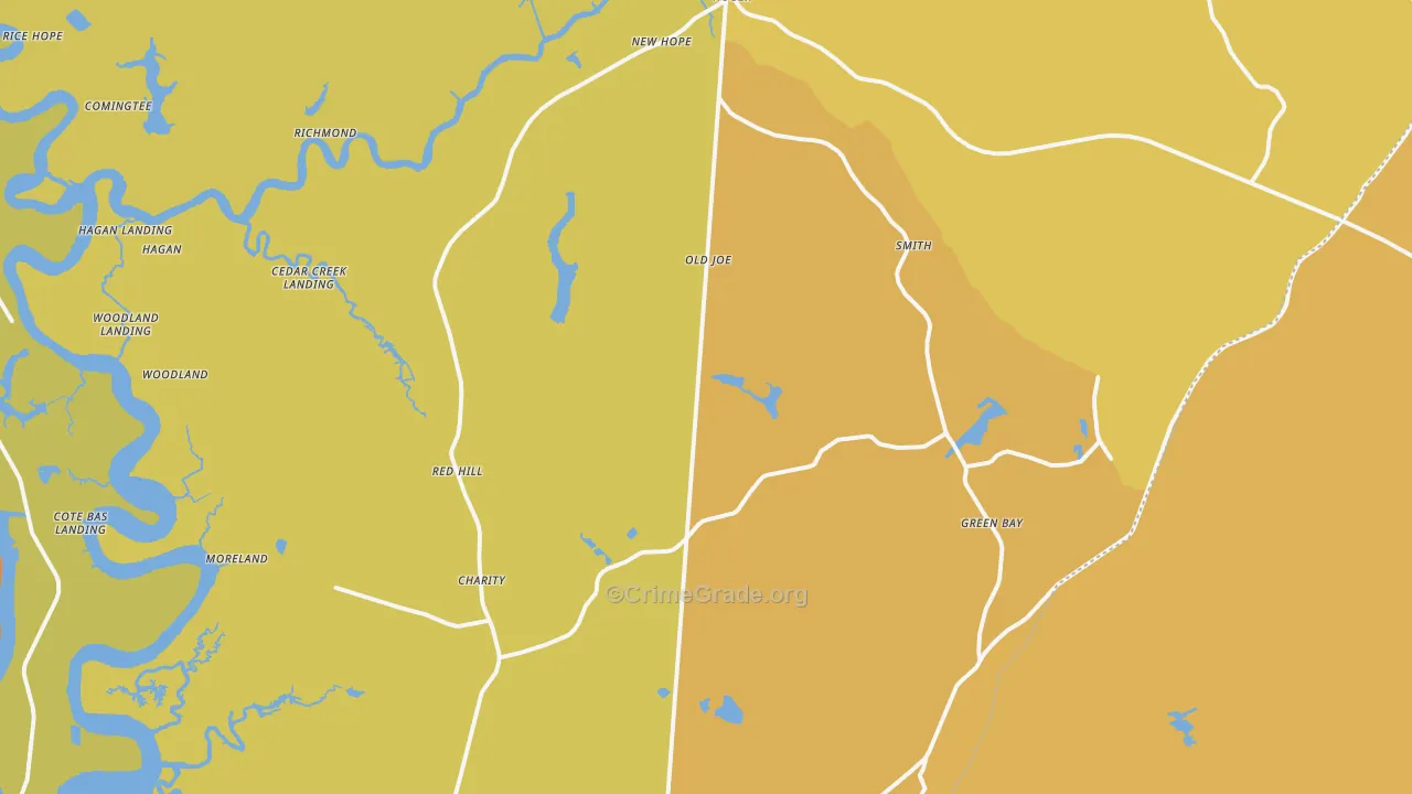 29450, SC Map of Vehicle Theft Rates