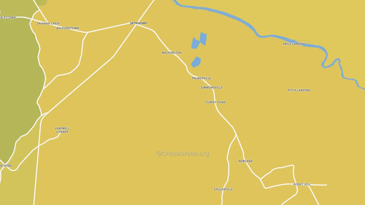 29453, SC Map of Vehicle Theft Rates