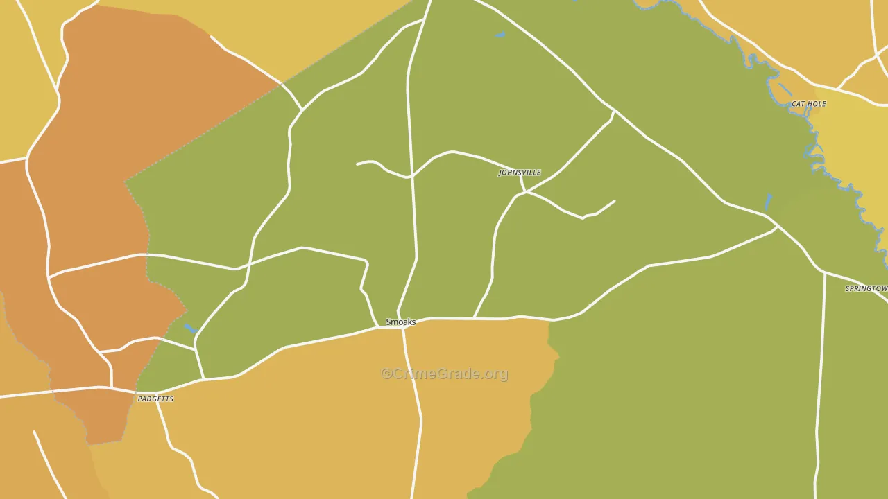 29481, SC Map of Vehicle Theft Rates