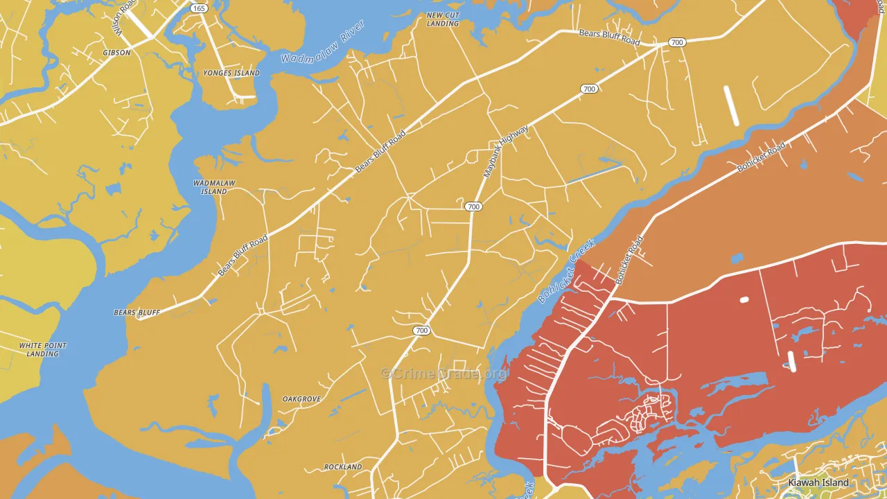 29487, SC Map of Vehicle Theft Rates