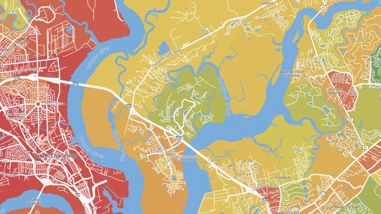29492, SC Map of Vehicle Theft Rates
