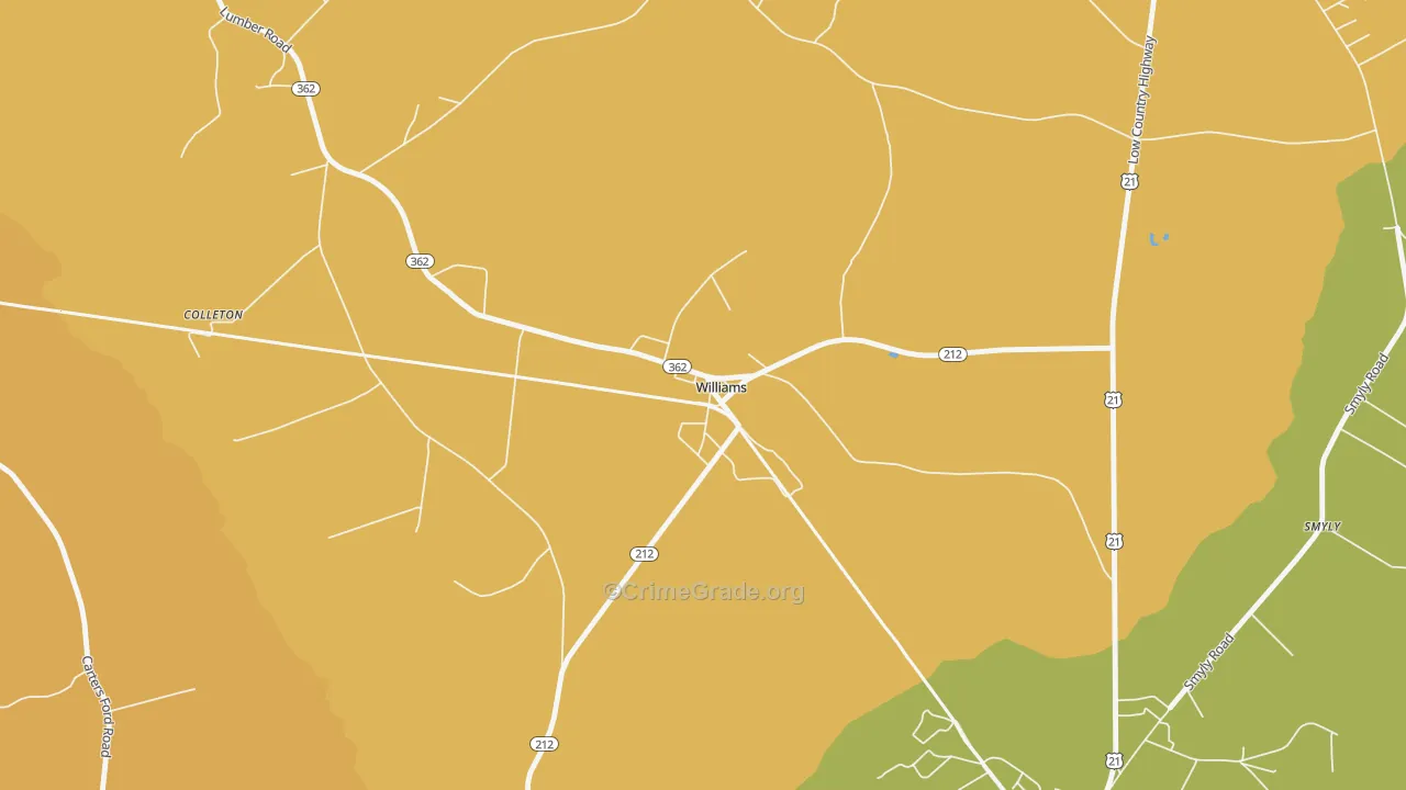 29493, SC Map of Vehicle Theft Rates