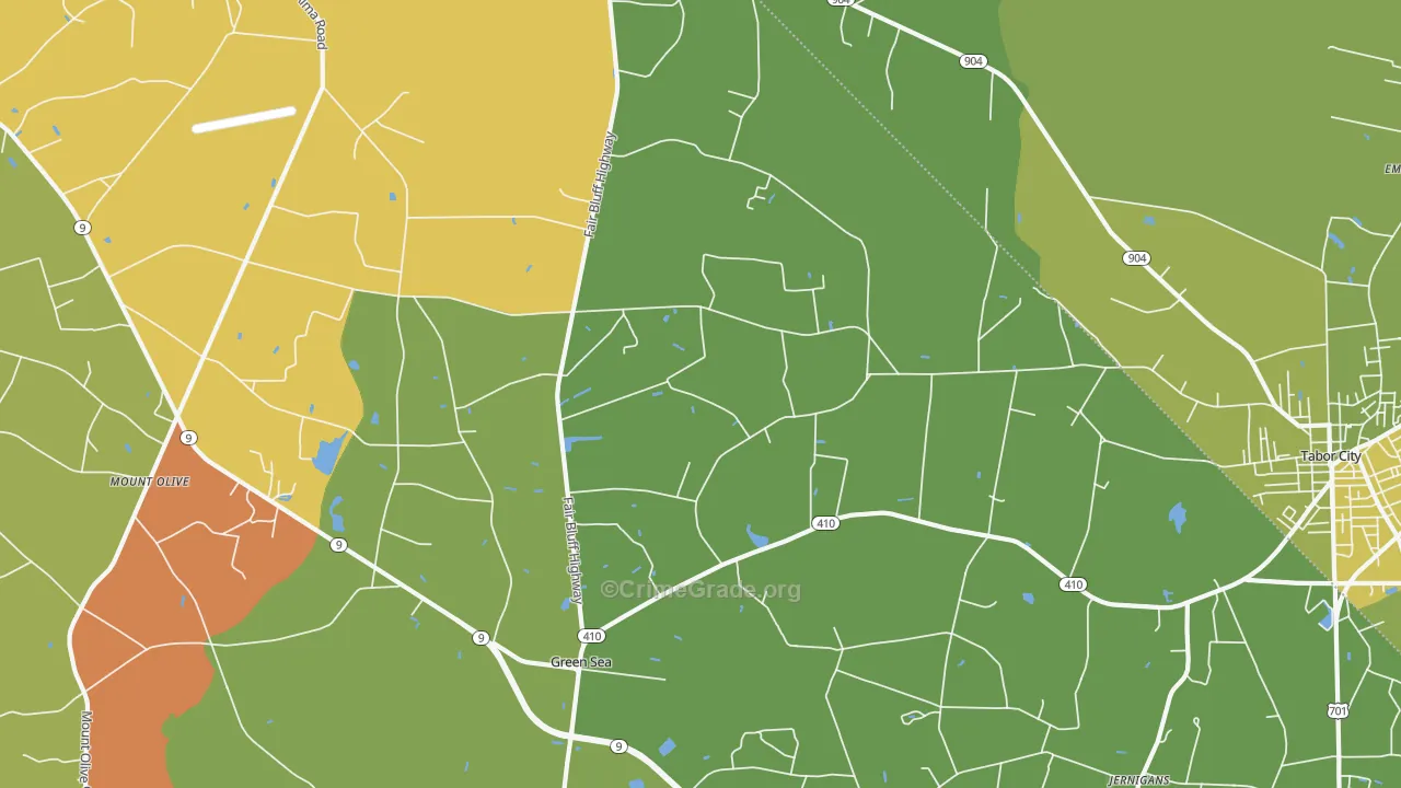 29545, SC Map of Vehicle Theft Rates