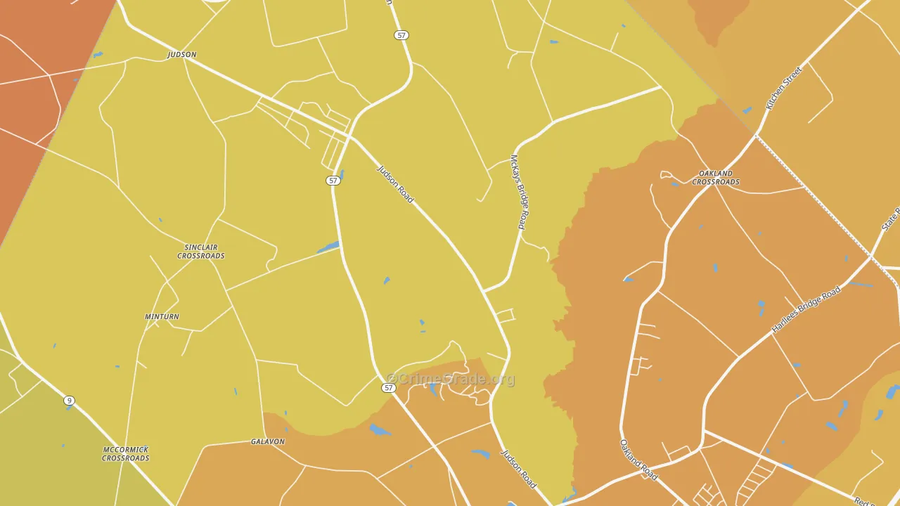29567, SC Map of Vehicle Theft Rates