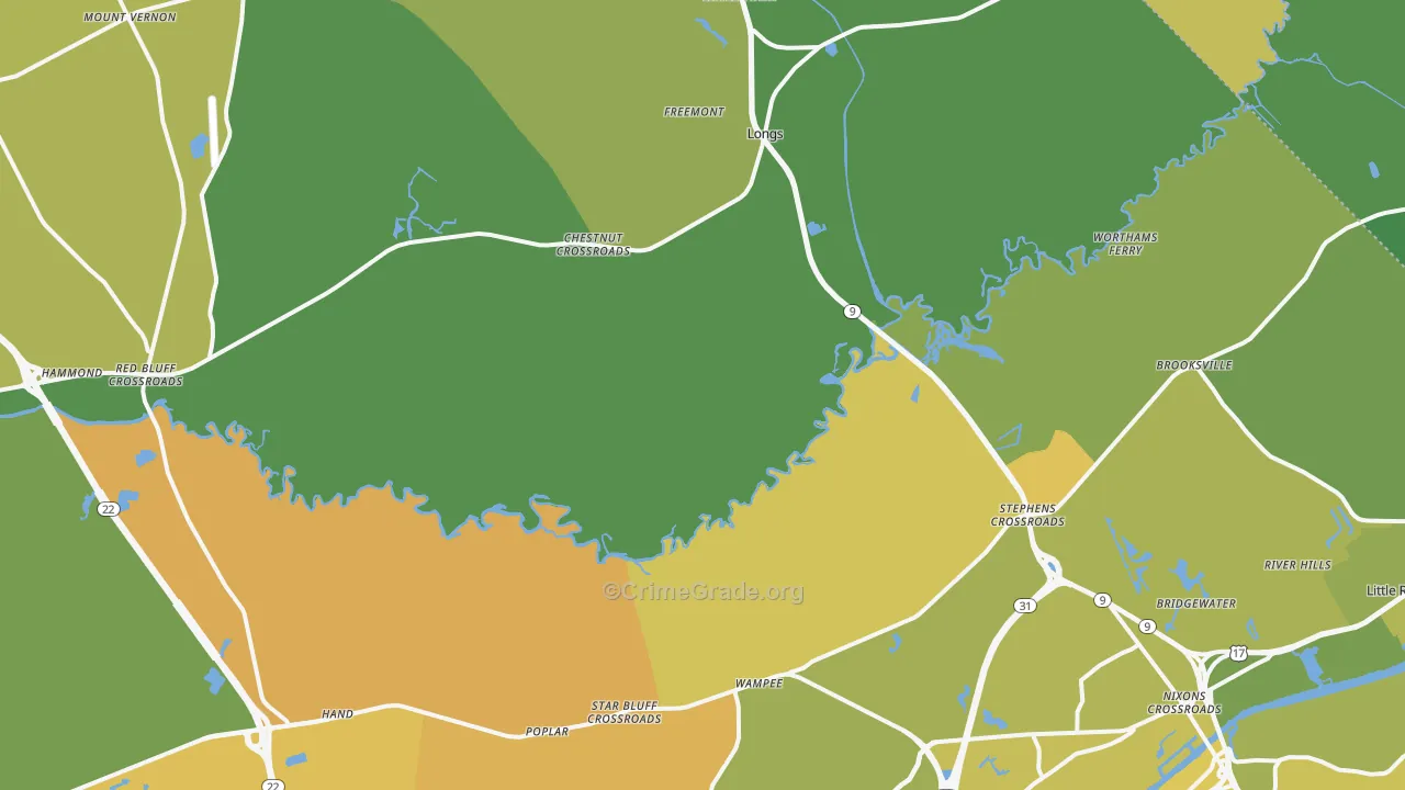 29568, SC Map of Vehicle Theft Rates
