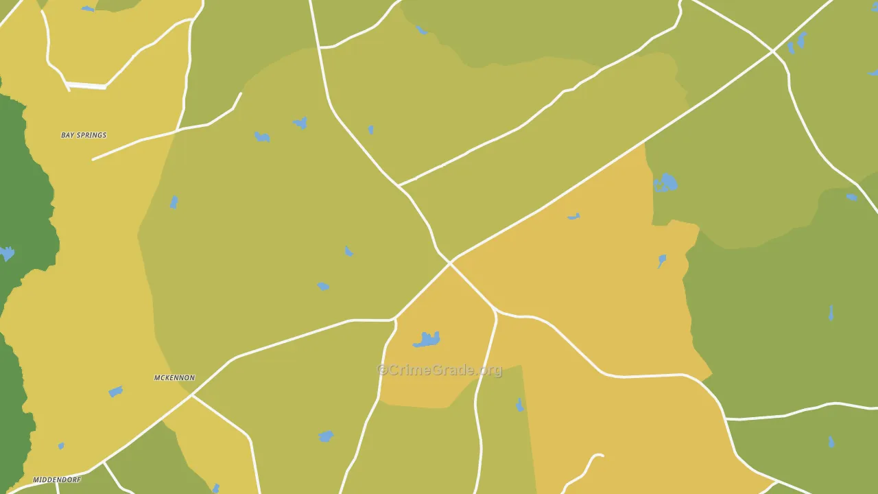 29584, SC Map of Vehicle Theft Rates