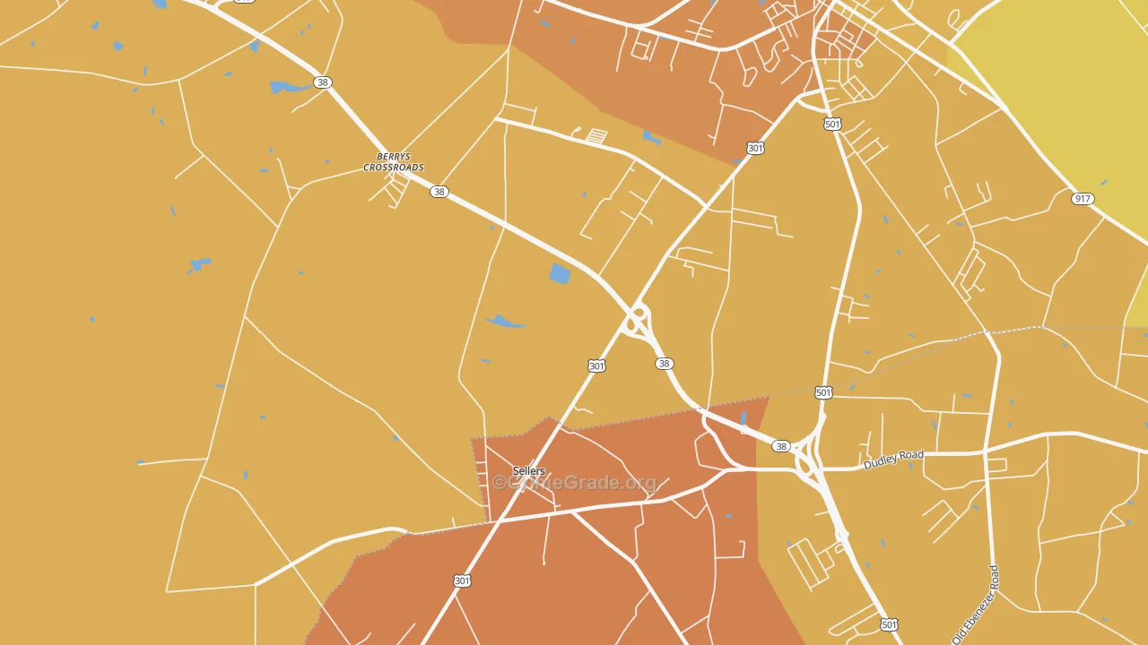 29592, SC Map of Vehicle Theft Rates