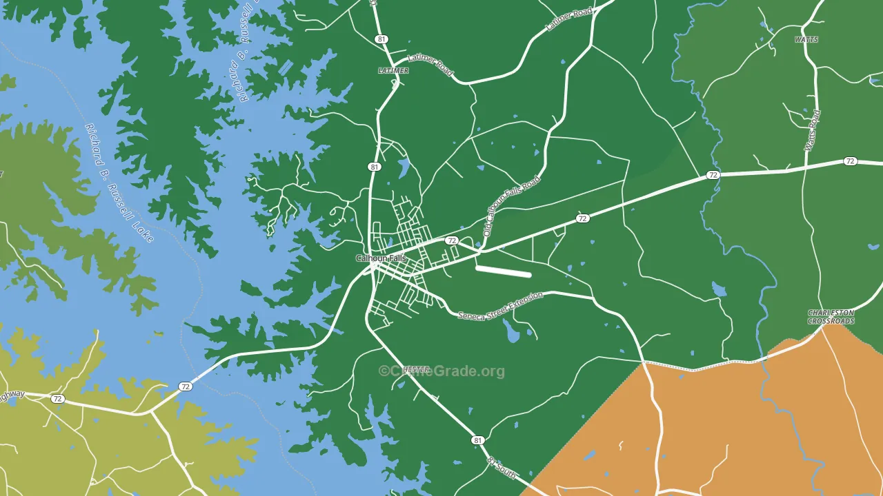 29628, SC Map of Vehicle Theft Rates