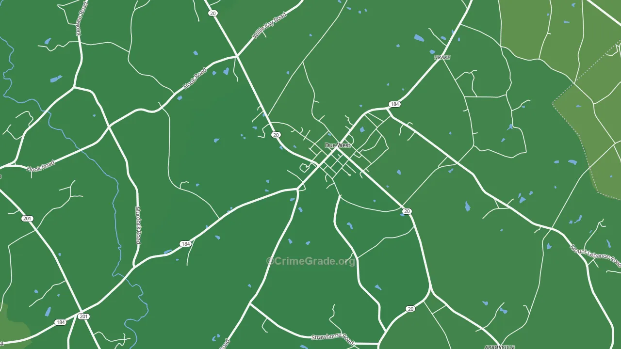 29639, SC Map of Vehicle Theft Rates