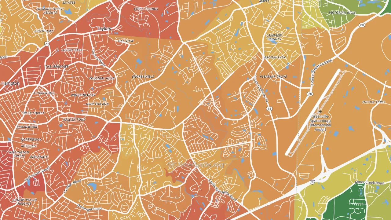 29650, SC Map of Vehicle Theft Rates