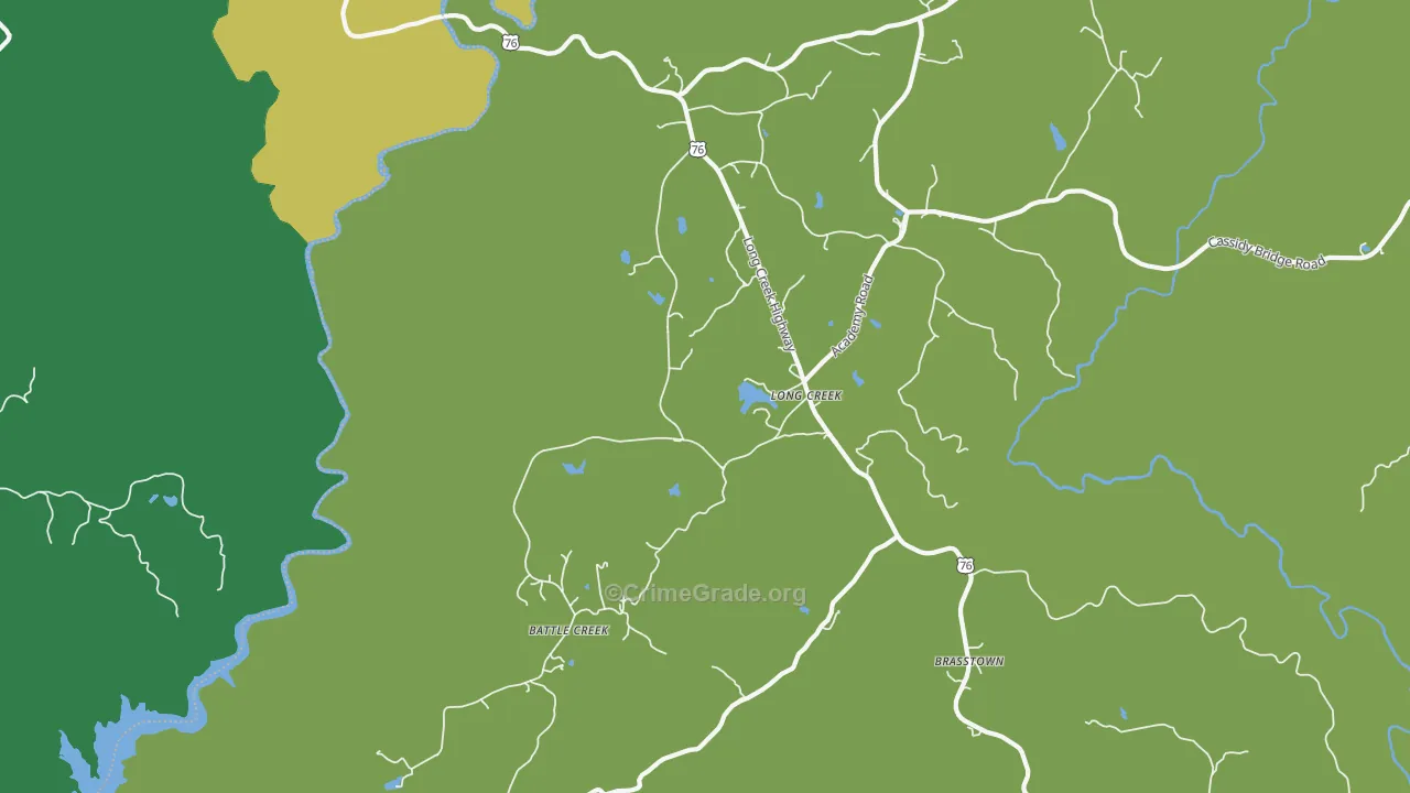 29658, SC Map of Vehicle Theft Rates