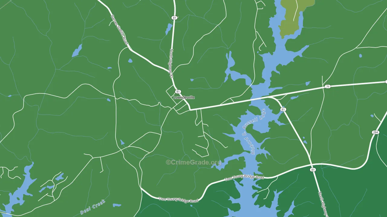 29659, SC Map of Vehicle Theft Rates