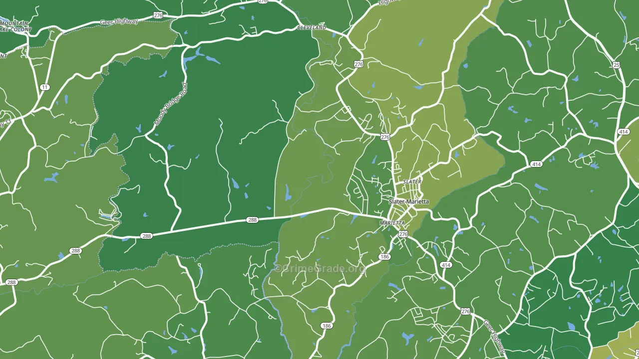 29661, SC Map of Vehicle Theft Rates
