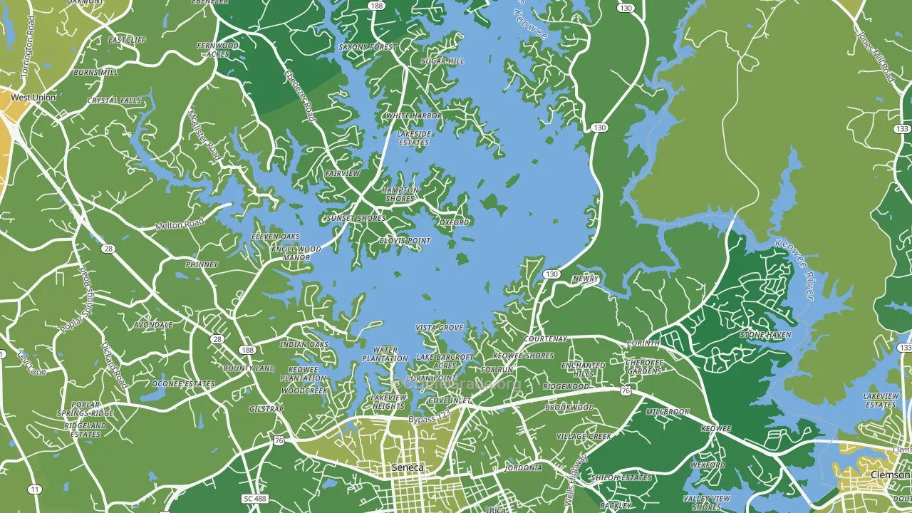 29672, SC Map of Vehicle Theft Rates