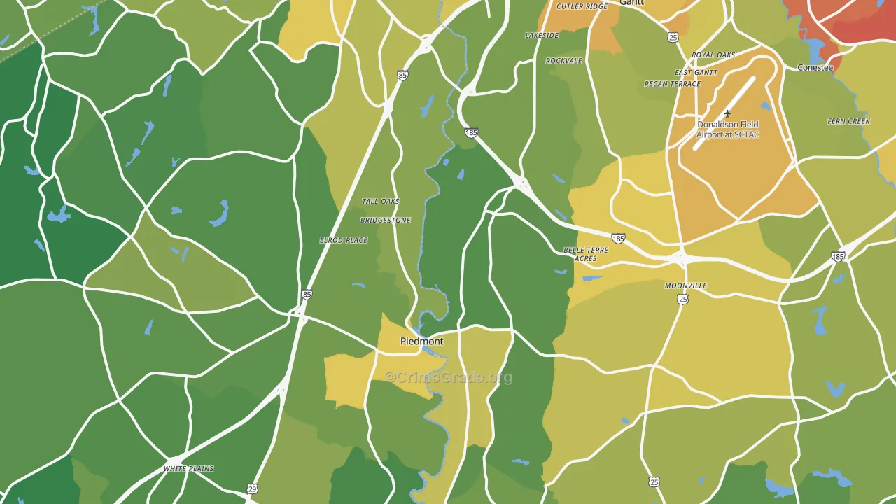 29673, SC Map of Vehicle Theft Rates