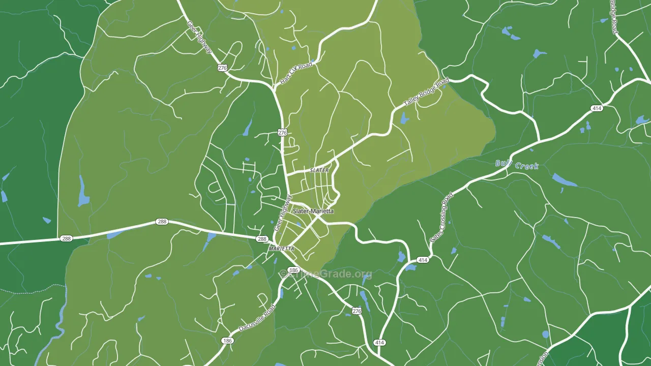 29683, SC Map of Vehicle Theft Rates