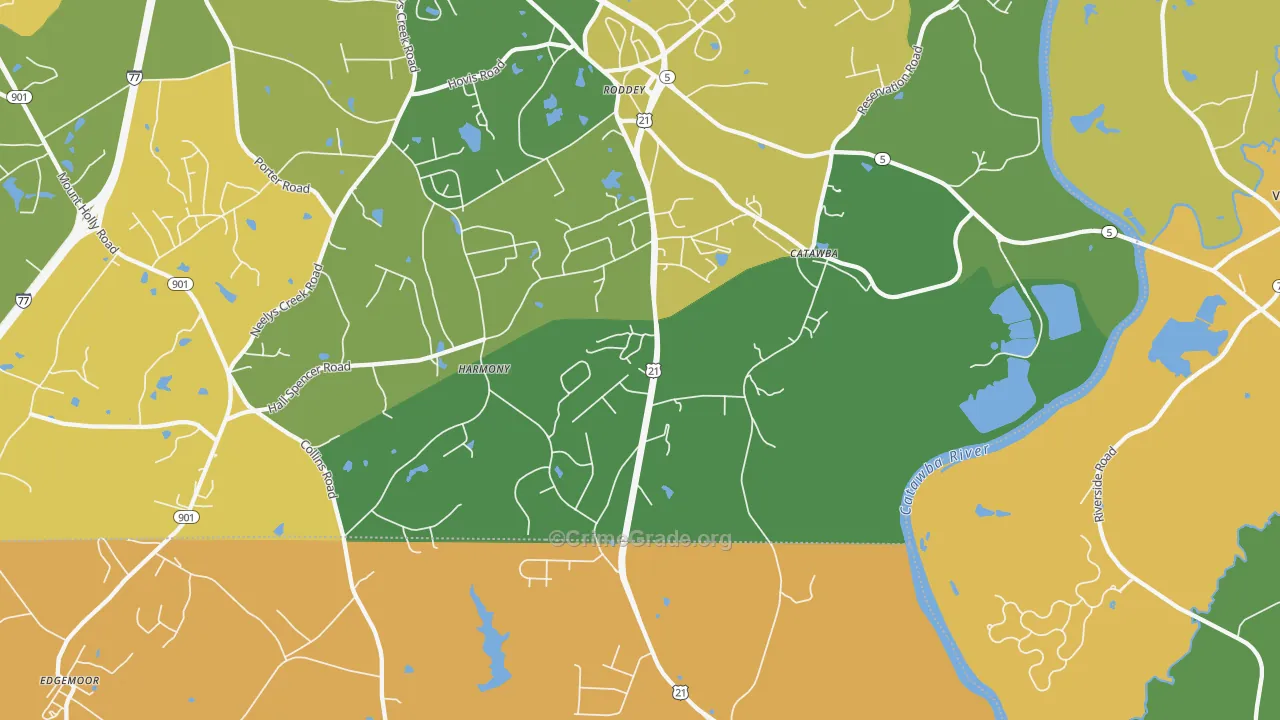 29704, SC Map of Vehicle Theft Rates