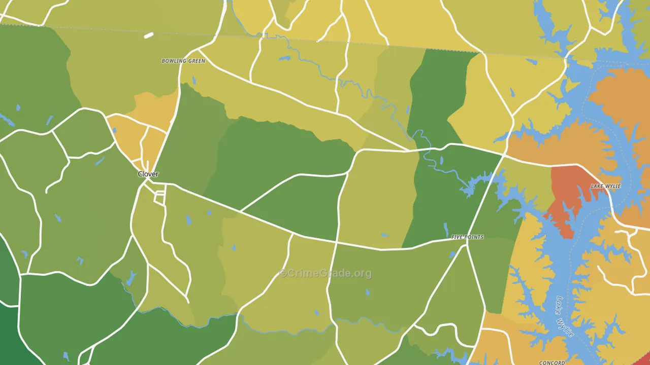 29710, SC Map of Vehicle Theft Rates