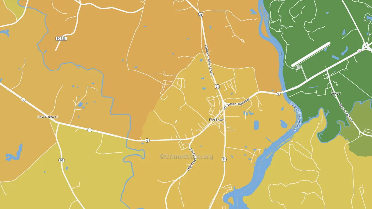 29714, SC Map of Vehicle Theft Rates