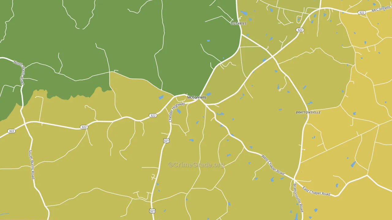 29726, SC Map of Vehicle Theft Rates