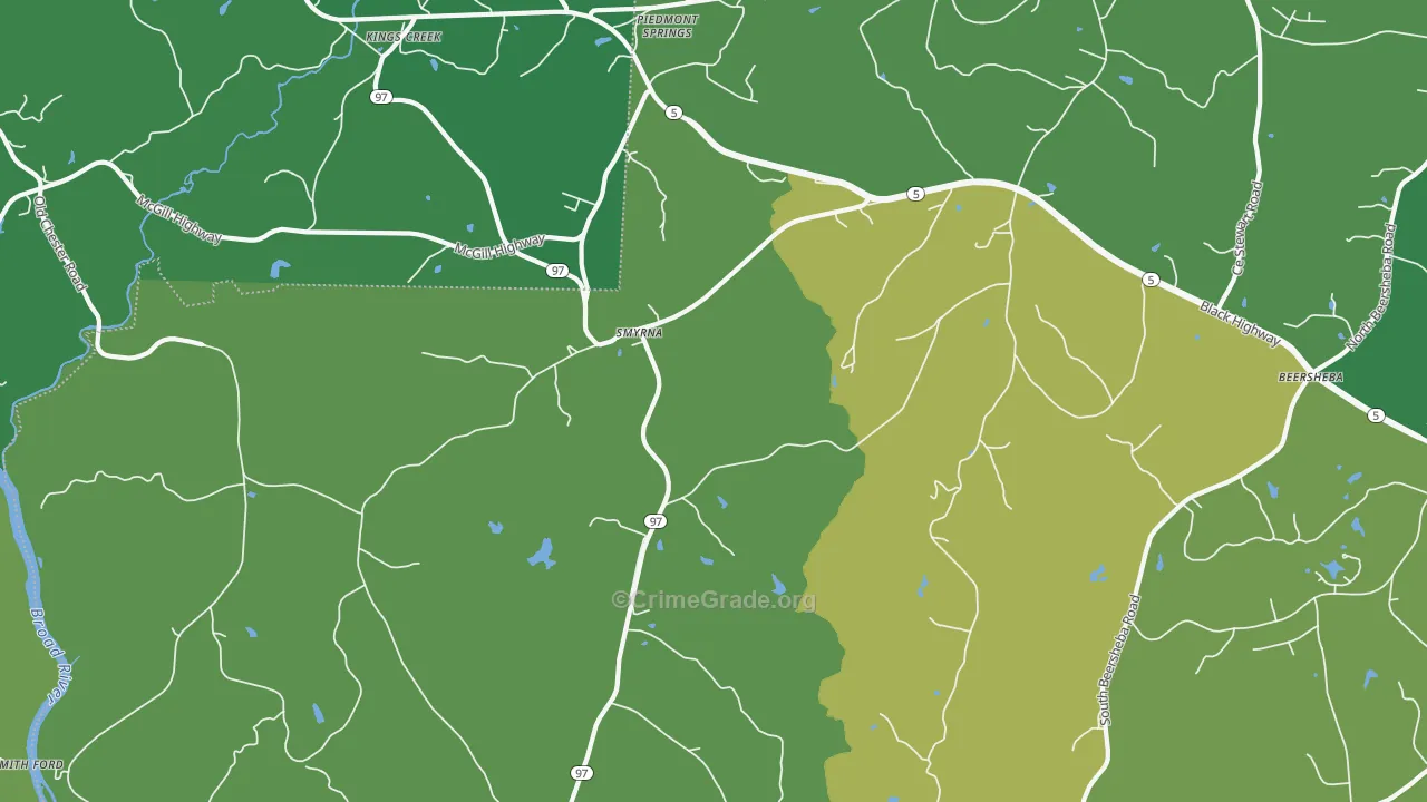 29743, SC Map of Vehicle Theft Rates