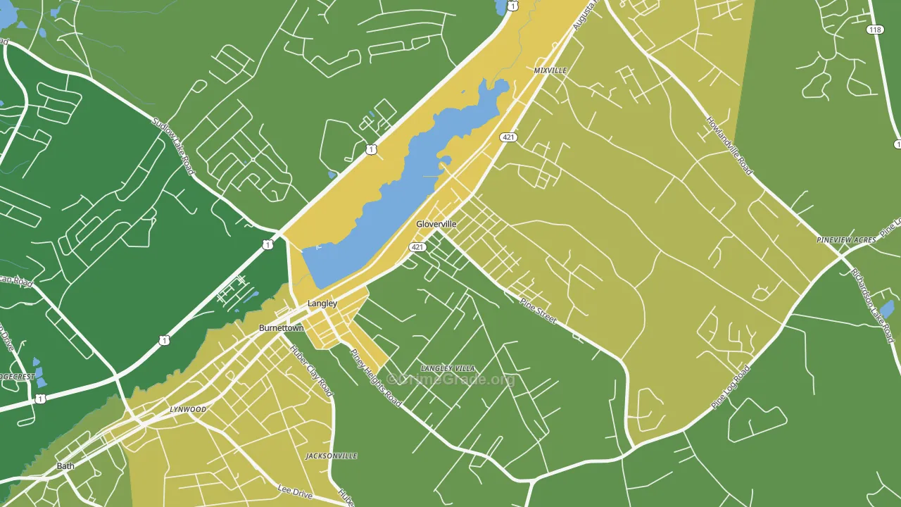 29828, SC Map of Vehicle Theft Rates