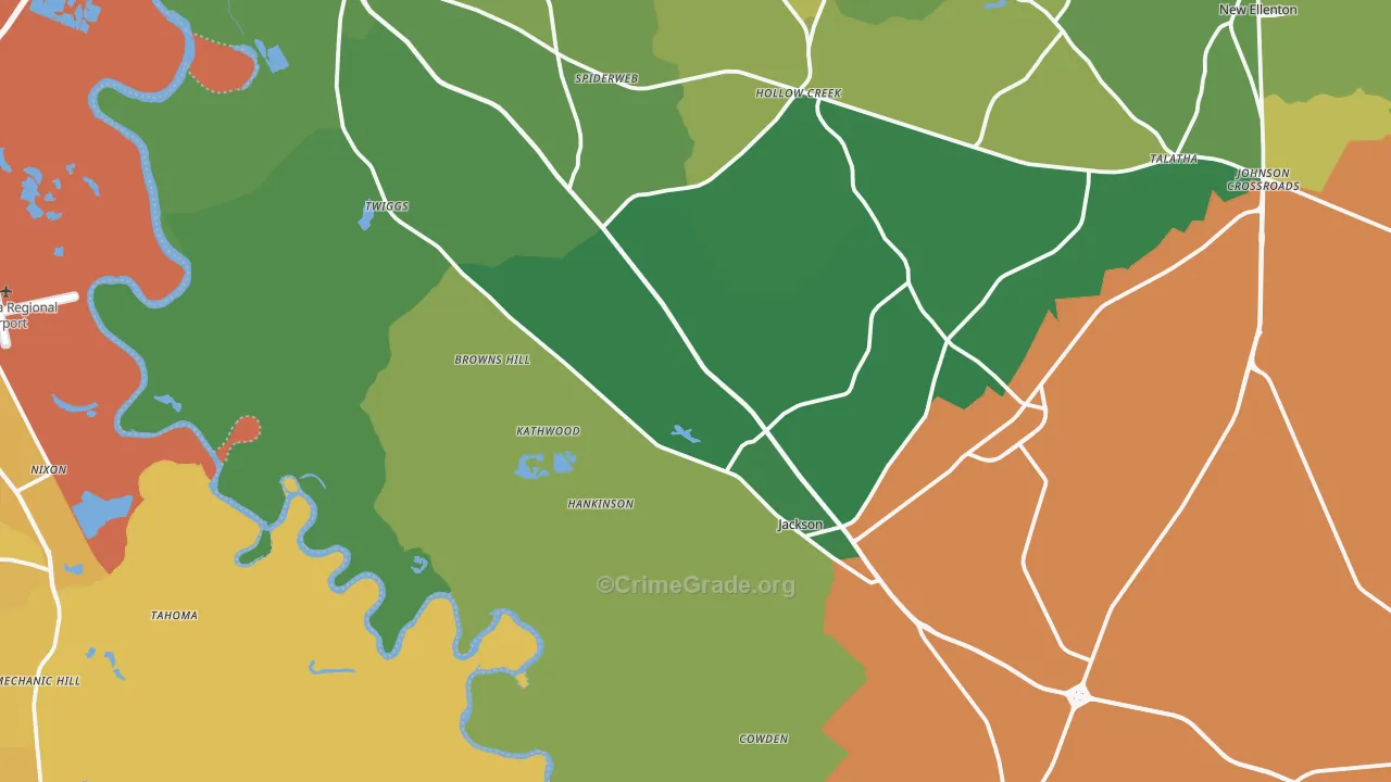 29831, SC Map of Vehicle Theft Rates