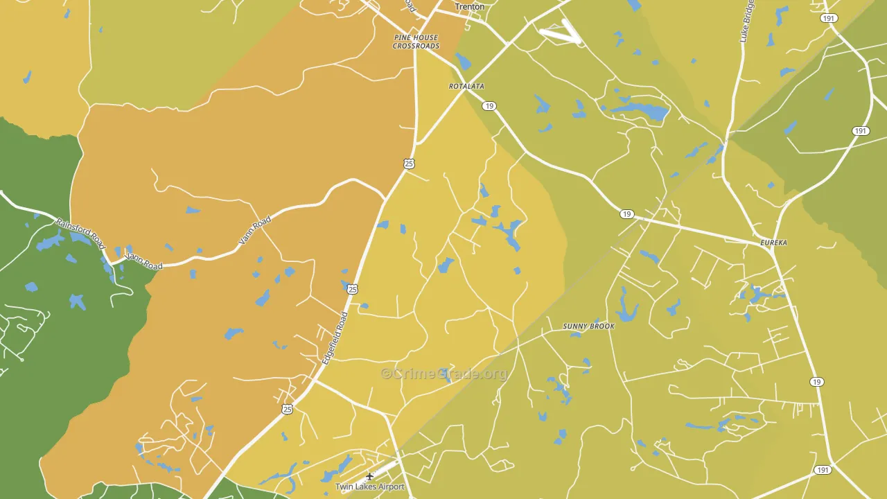 29847, SC Map of Vehicle Theft Rates