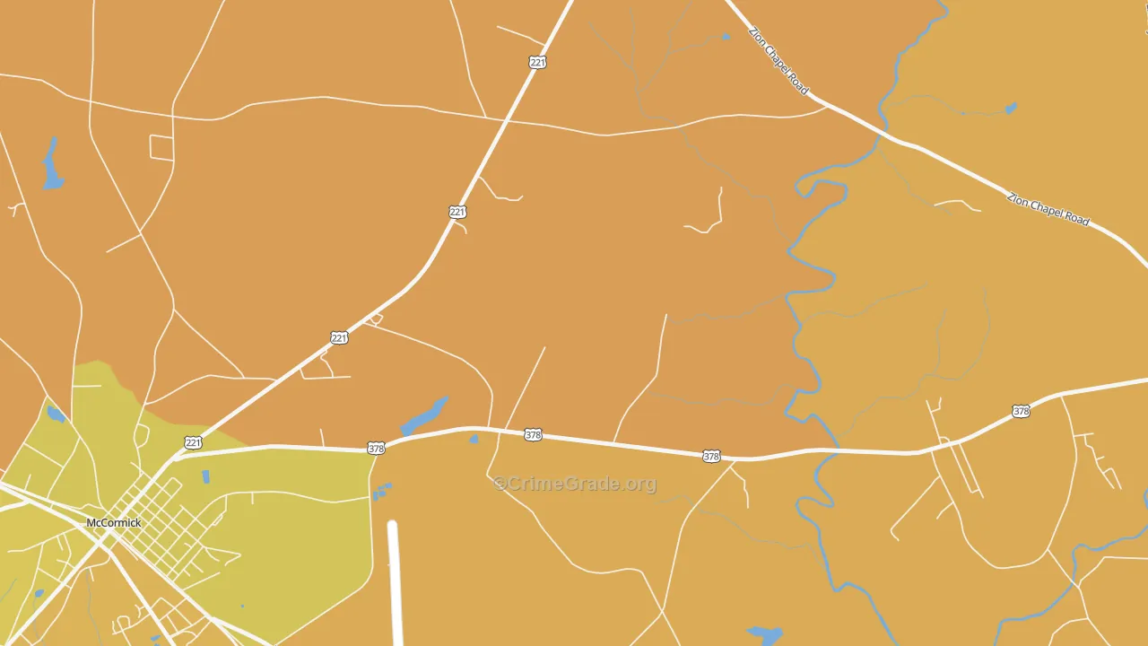29899, SC Map of Vehicle Theft Rates