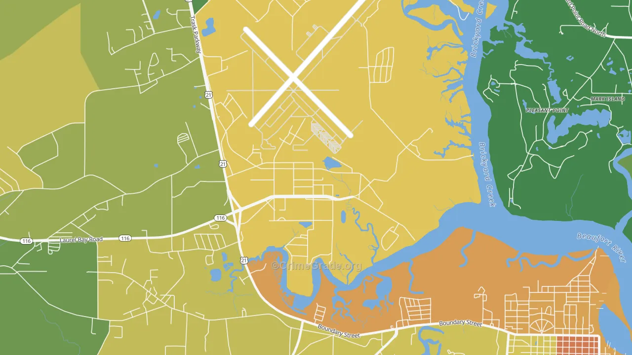29904, SC Map of Vehicle Theft Rates