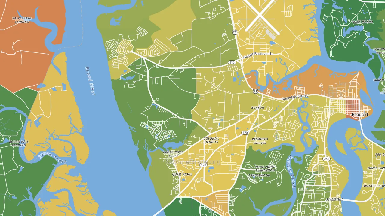 29906, SC Map of Vehicle Theft Rates