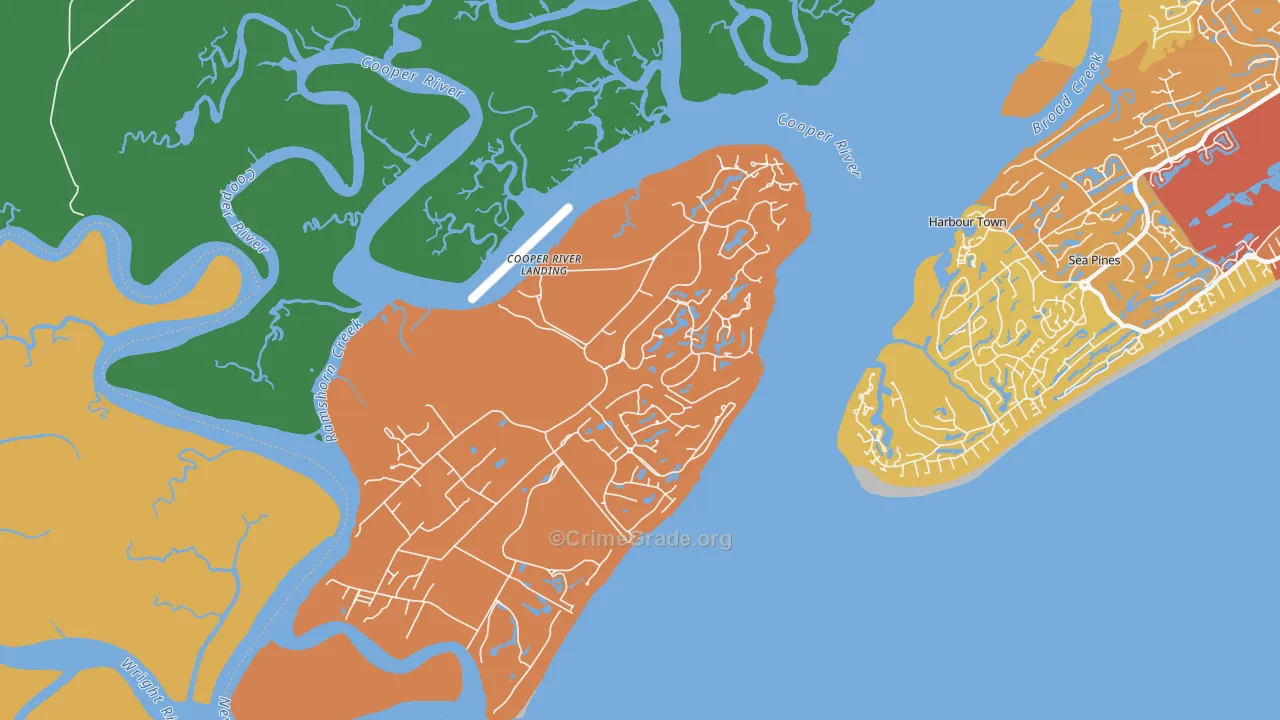 29915, SC Map of Vehicle Theft Rates