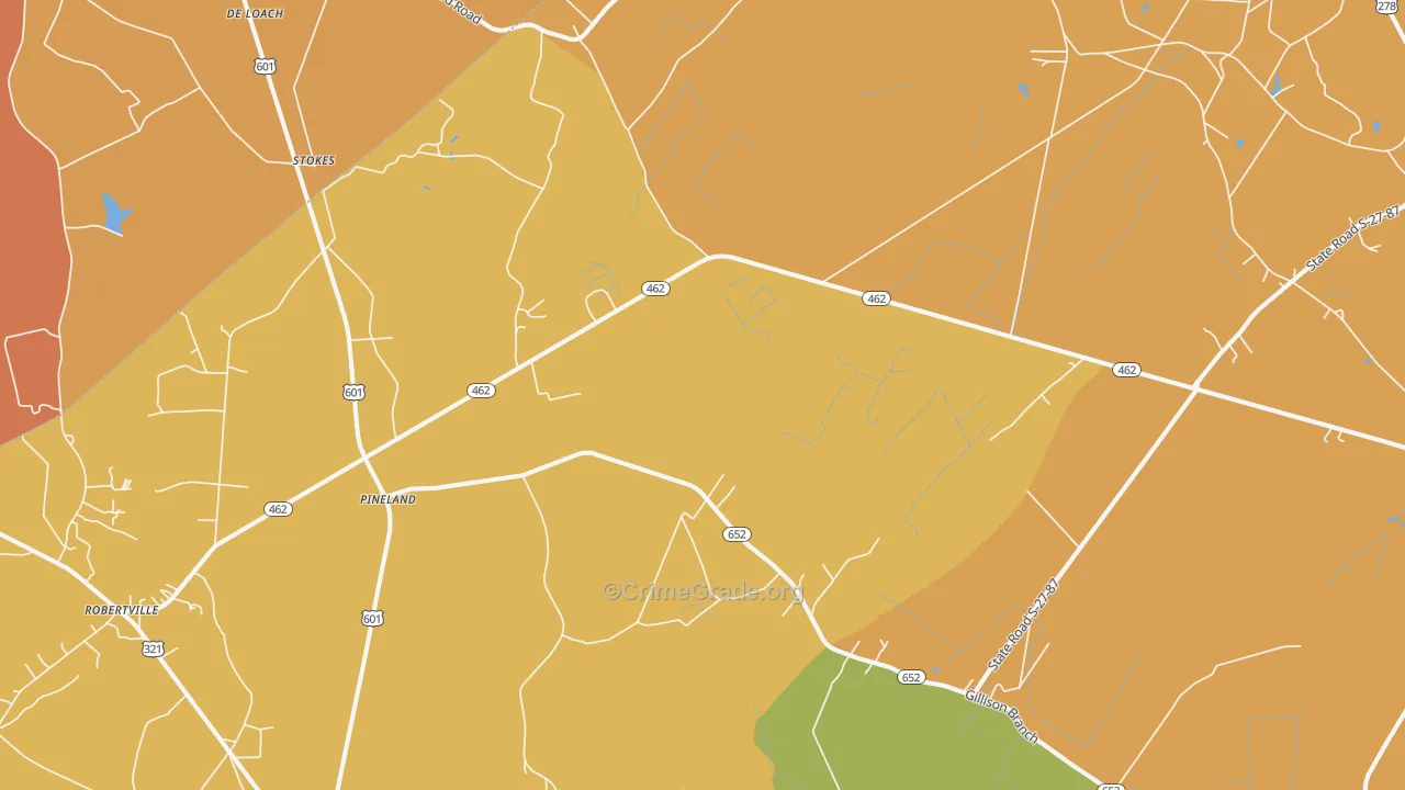 29934, SC Map of Vehicle Theft Rates
