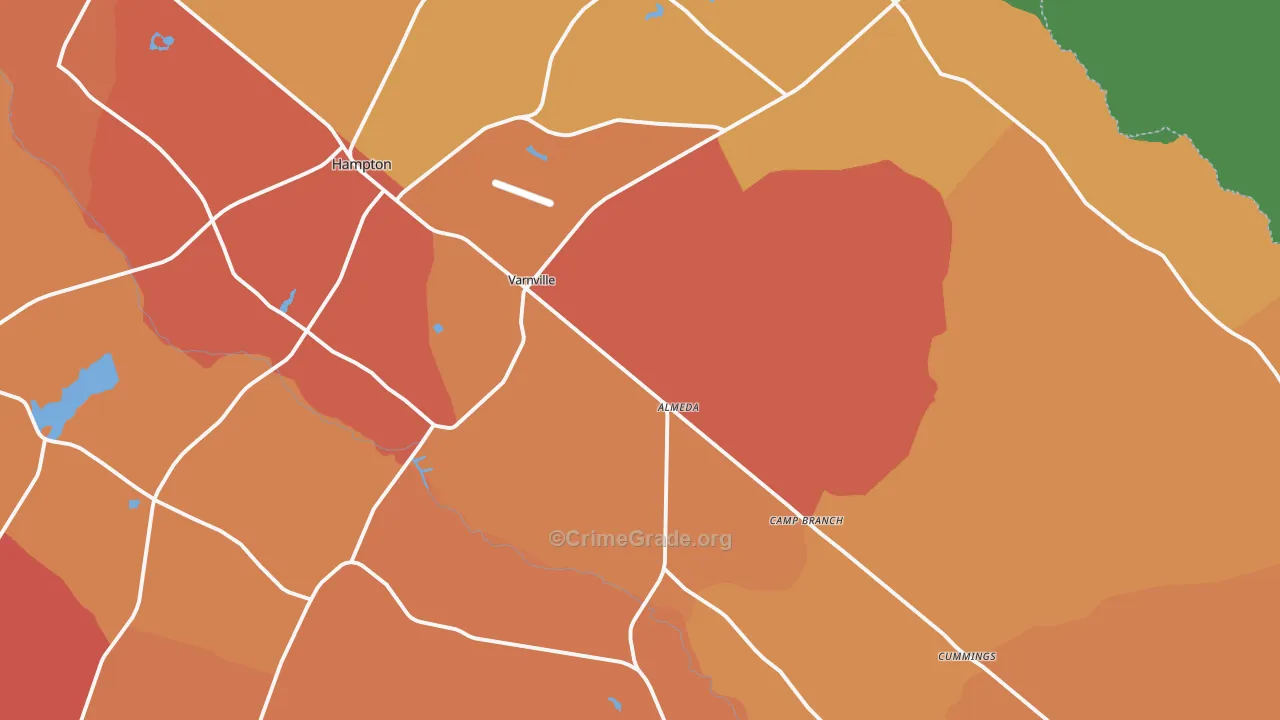 29944, SC Map of Vehicle Theft Rates