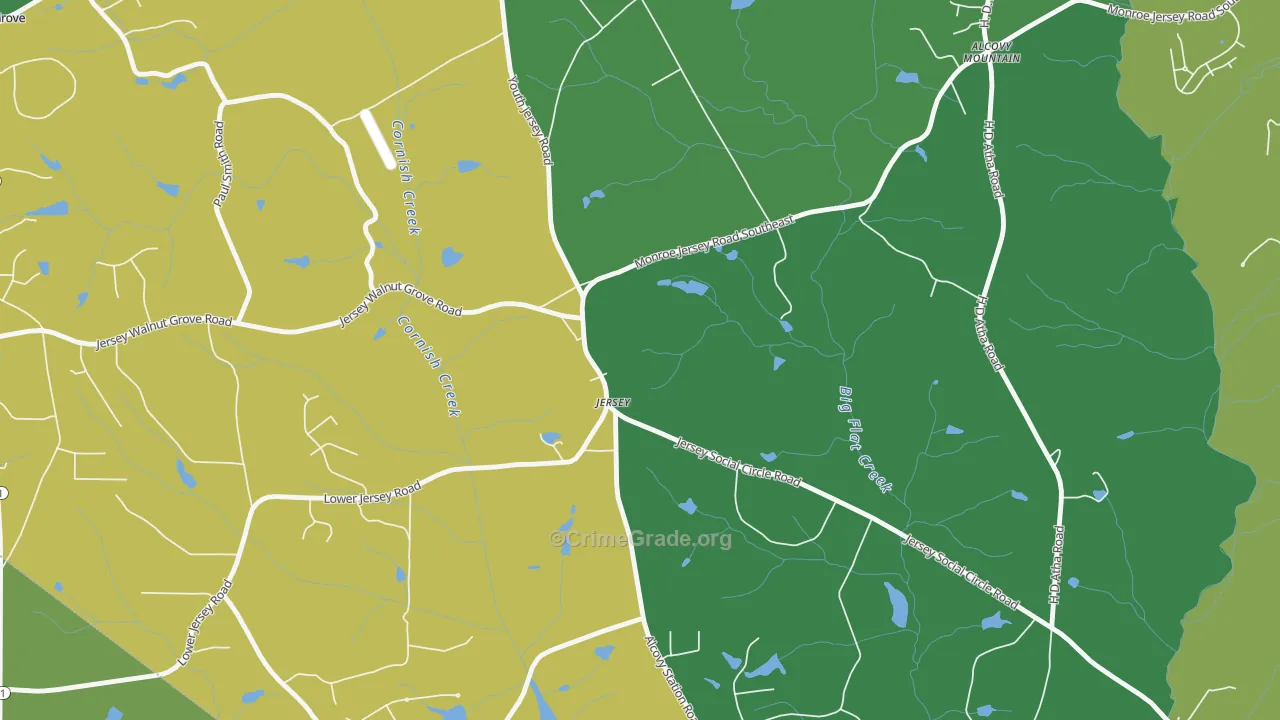 30018, GA Map of Vehicle Theft Rates