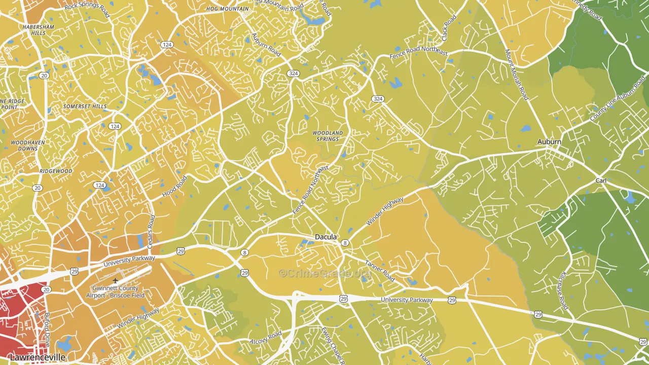 30019, GA Map of Vehicle Theft Rates