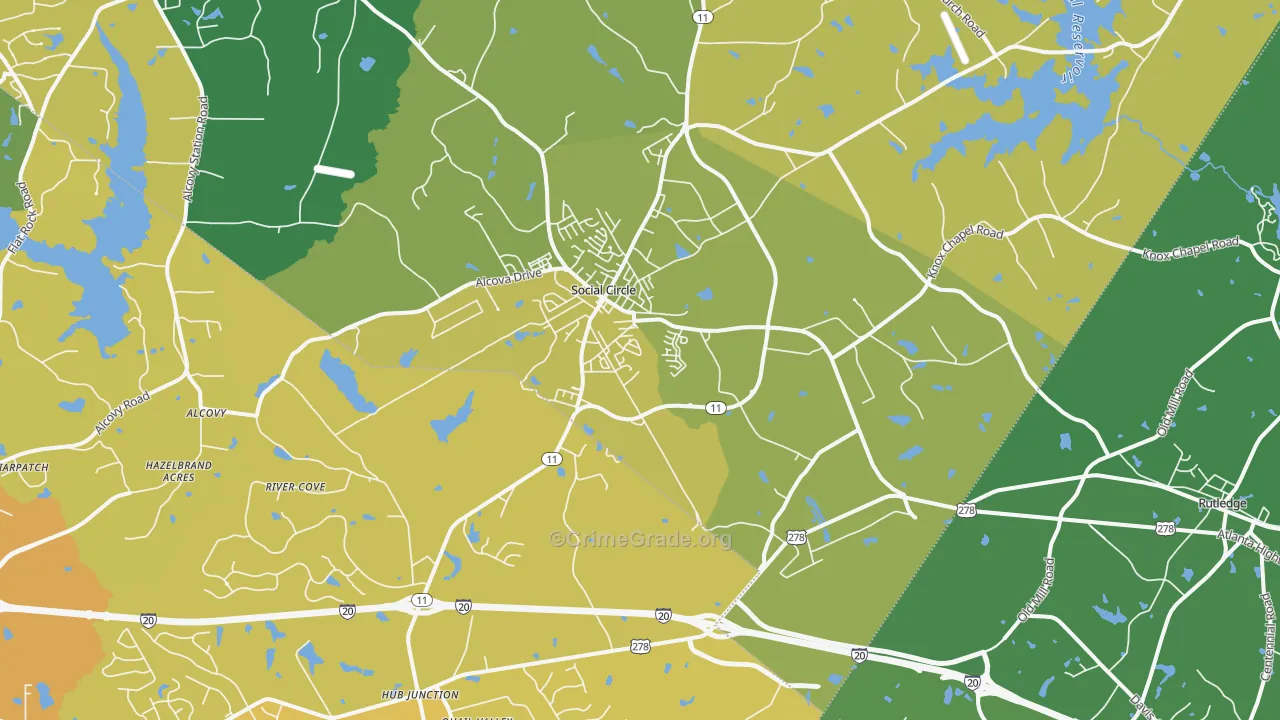 30025, GA Map of Vehicle Theft Rates