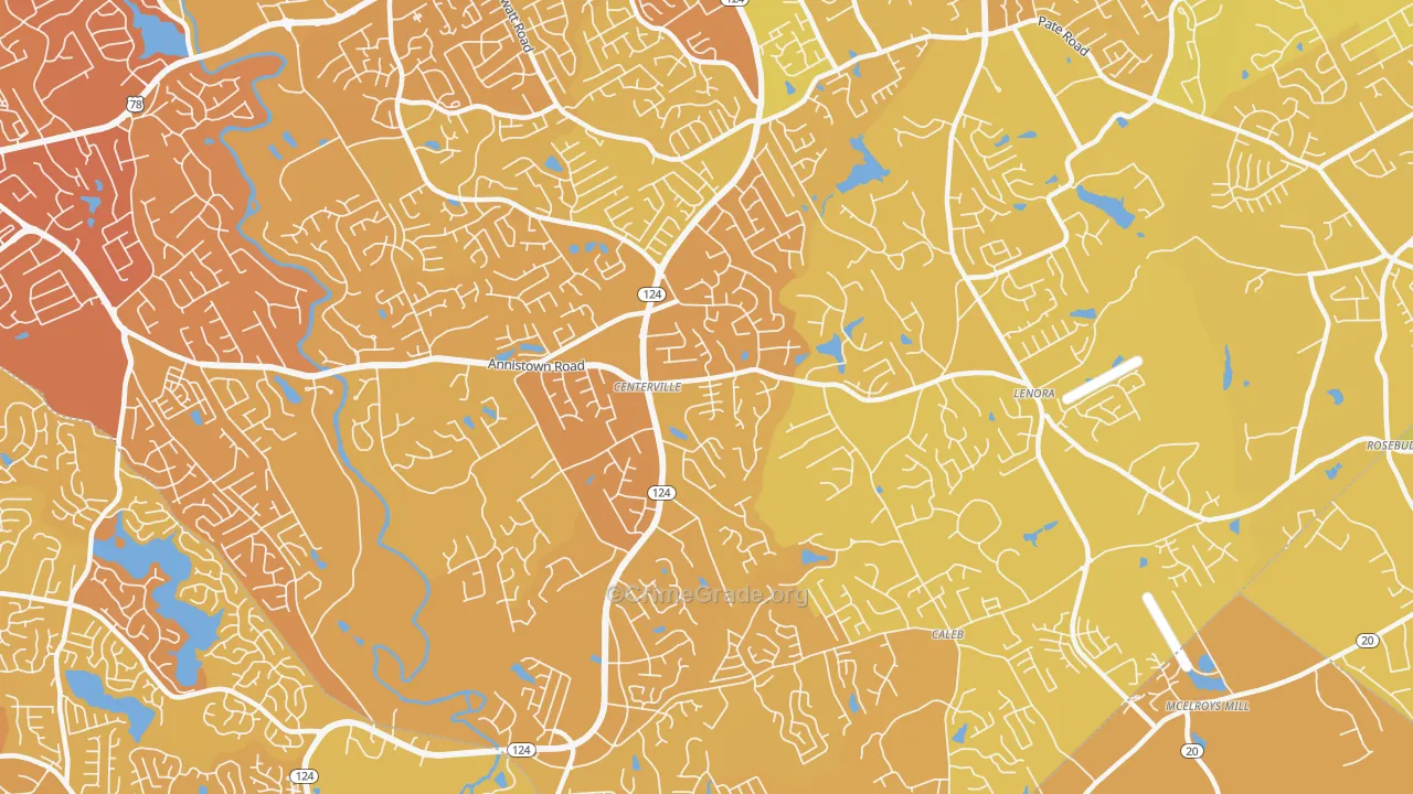 30039, GA Map of Vehicle Theft Rates