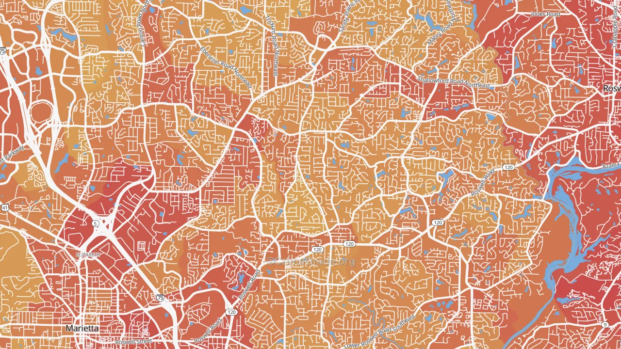 30062, GA Map of Vehicle Theft Rates