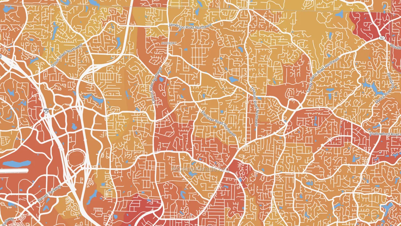 30066, GA Map of Vehicle Theft Rates